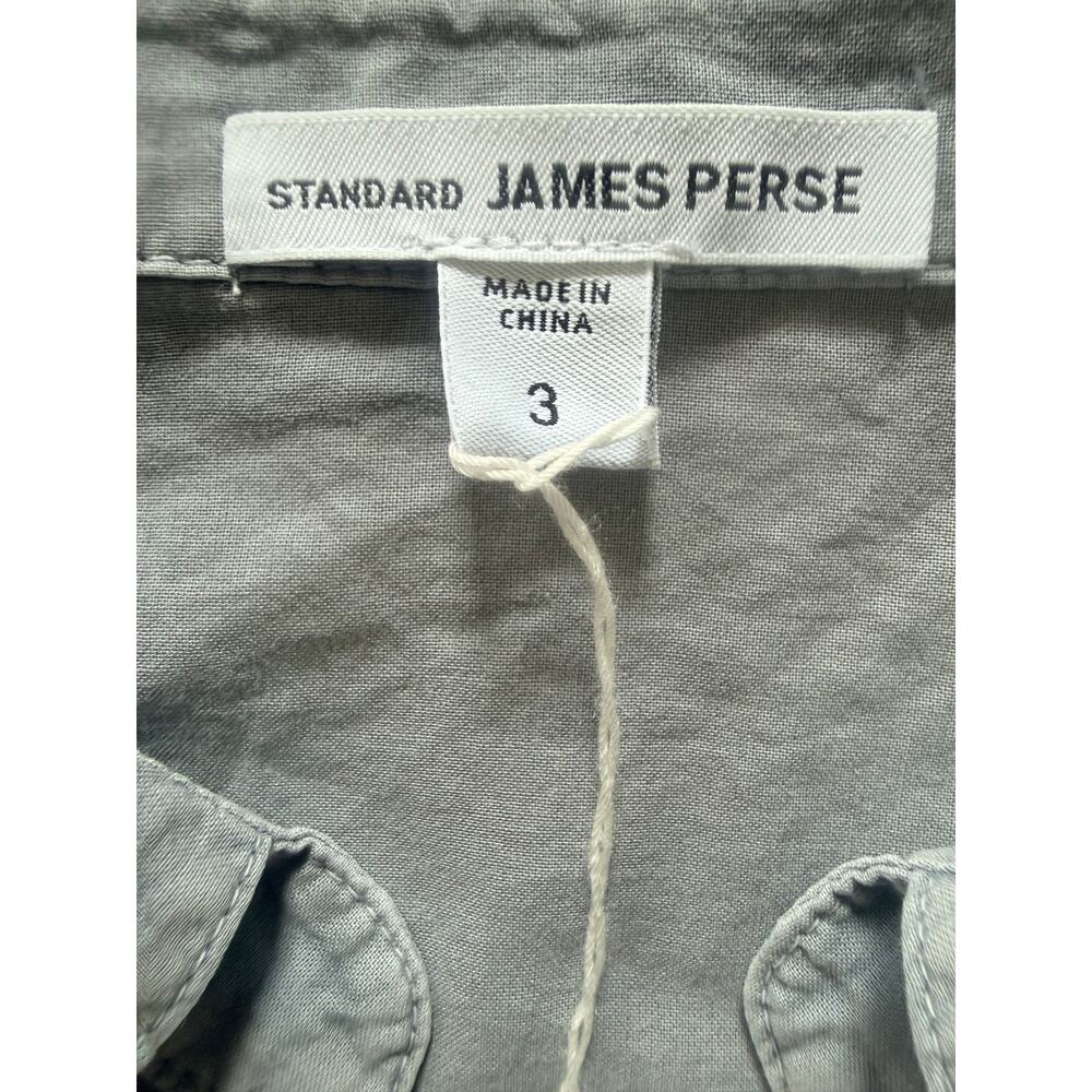 James Perse Women’s Three-Quarter Sleeve Button-Up Shirt Sz. 3-Slate, NWT - Picture 4 of 14
